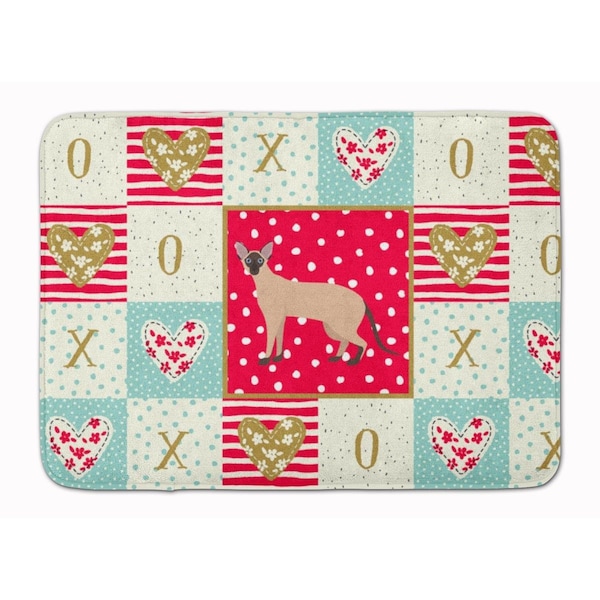 Carolines Treasures 19 x 27 in. Colorpoint Shorthair No.2 Cat Love Machine Washable Memory Foam Mat CK5589RUG - main